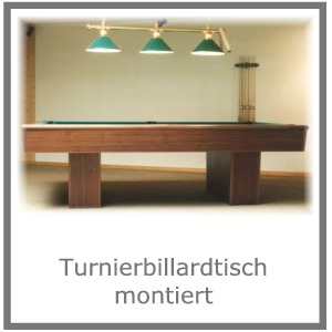 Seitenansicht eines montierten Turniertisches